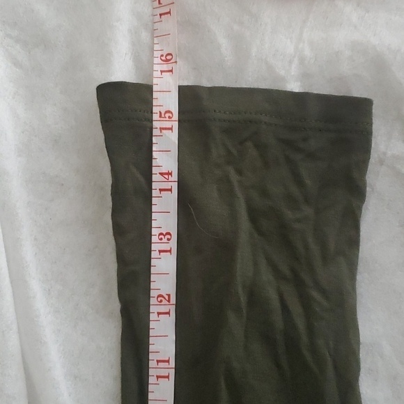 HEIMISH USA Tshirt Army Green Tunic with Babydoll  Front Size Small - Picture 8 of 9